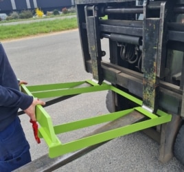 potence de levage 1 crochet gamme CR-C montage sur fourches chariot élévateur