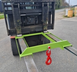 potence de levage 1 crochet gamme CR-C montage sur fourches chariot élévateur